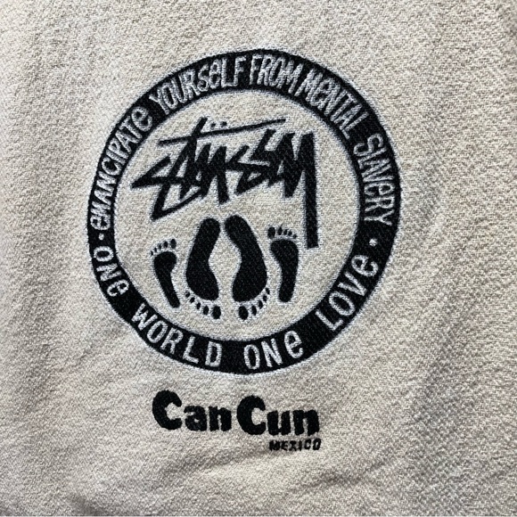 Vintage 90s Stussy Baja Hemp Hoodie | Size L - Picture 3 of 6